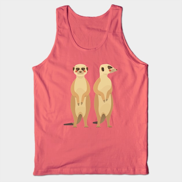 Meerkat, African Wildlife Tank Top by theprintedsparrow